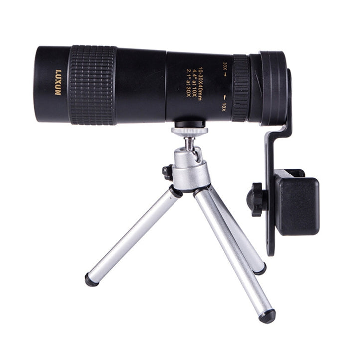 LUXUN 10-30x40 Mini telescopio de alta potencia HD de un solo cilindro para teléfono móvil
