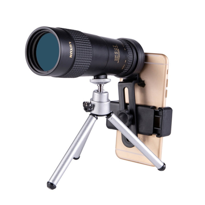 LUXUN 10-30x40 Mini telescopio de alta potencia HD de un solo cilindro para teléfono móvil