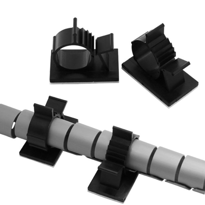 Organizador de cables de fijación de cables autoadhesivo ajustable de 100 piezas