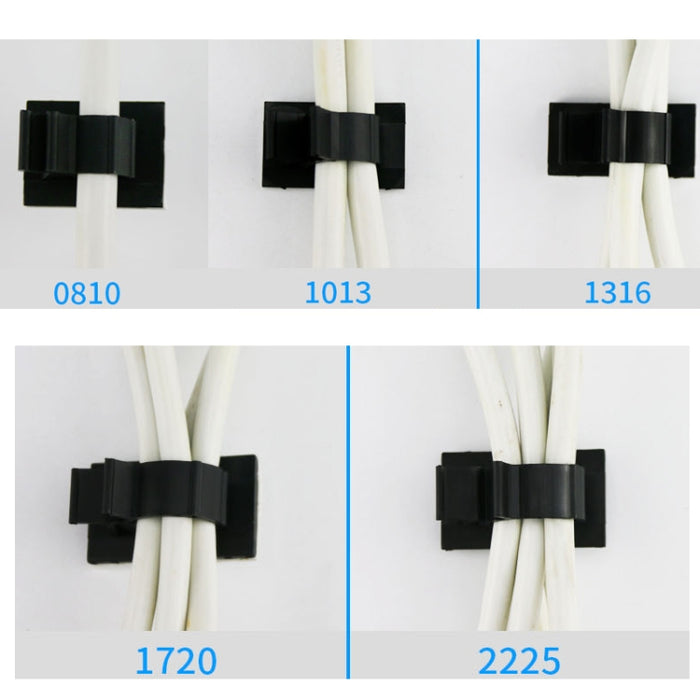 Organizador de cables de fijación de cables autoadhesivo ajustable de 100 piezas