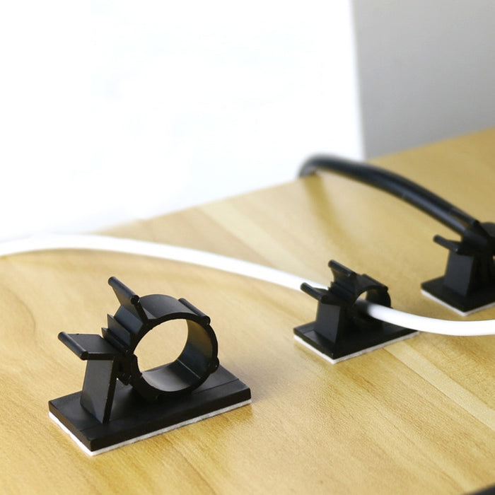 Organizador de cables de fijación de cables autoadhesivo ajustable de 100 piezas