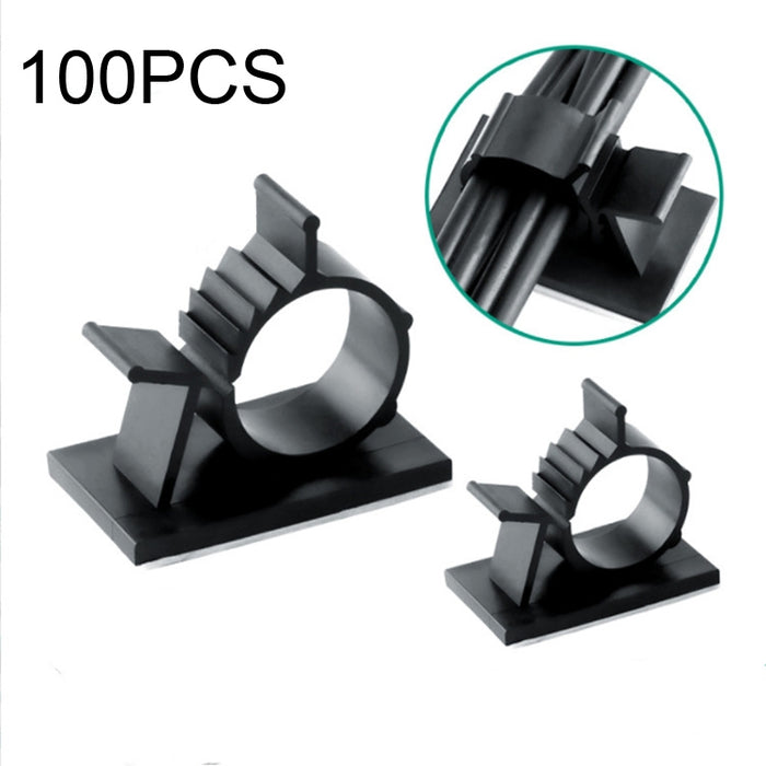 Organizador de cables de fijación de cables autoadhesivo ajustable de 100 piezas