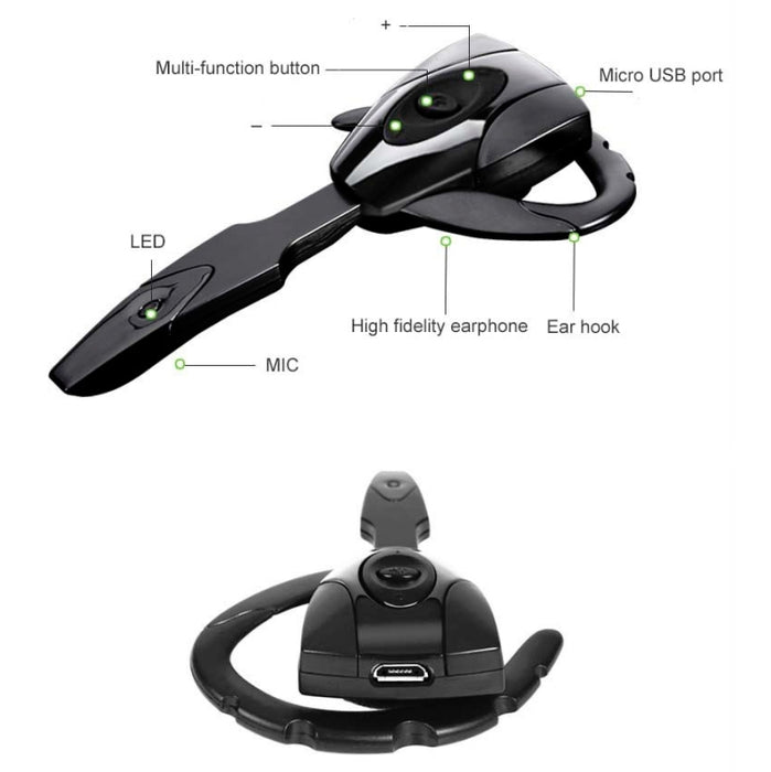 ex-01 Auricular Bluetooth 4.1 para negocios con oreja colgante