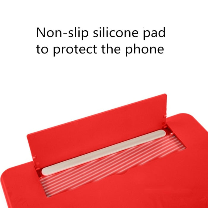 Soporte para teléfono móvil de escritorio con vídeo 3D y lupa de pantalla para teléfono móvil extraíble