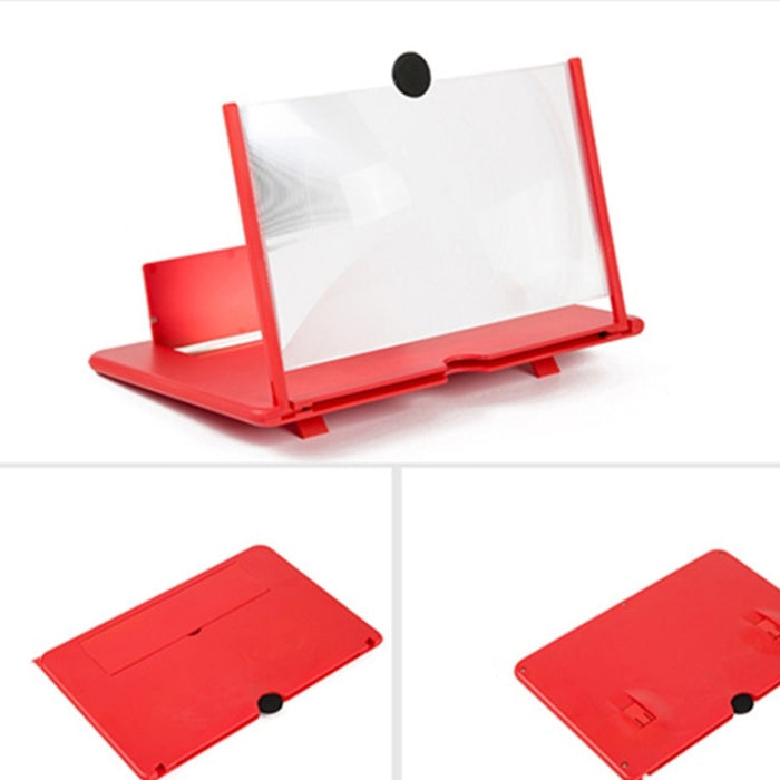Soporte para teléfono móvil de escritorio con vídeo 3D y lupa de pantalla para teléfono móvil extraíble
