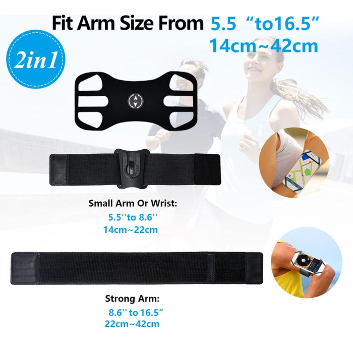 Caja giratoria desmontable del teléfono móvil de los deportes de la pulsera del brazo conveniente para los teléfonos móviles de 4,5-7 pulgadas