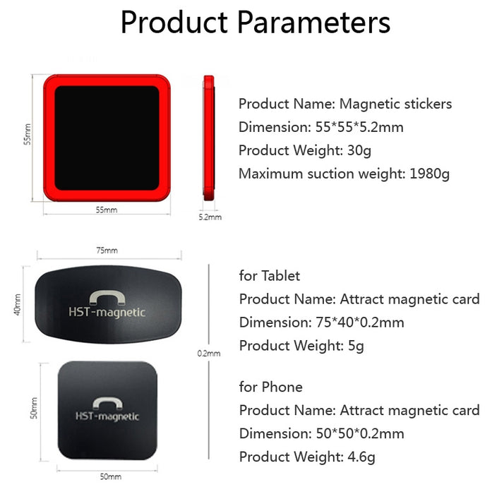 Soporte de pared para teléfono móvil con pegatina universal de adsorción magnética para iPad montado en la pared