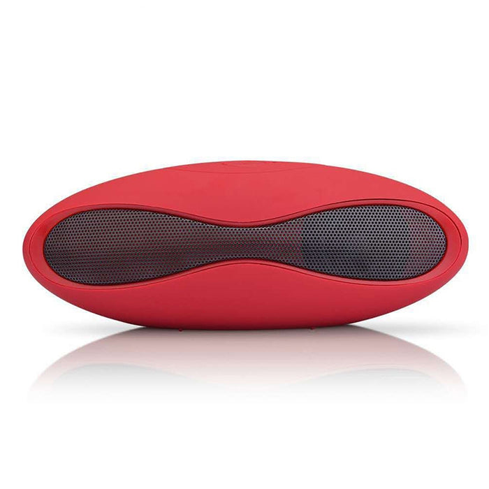 Altavoz Bluetooth con forma de mini rugby estéreo 3D con ranura para tarjeta TF (azul)