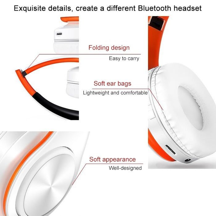Auriculares Auriculares Bluetooth Auriculares inalámbricos Estéreo Plegable Auriculares deportivos Micrófono Auriculares Manos libres Reproductor de MP3