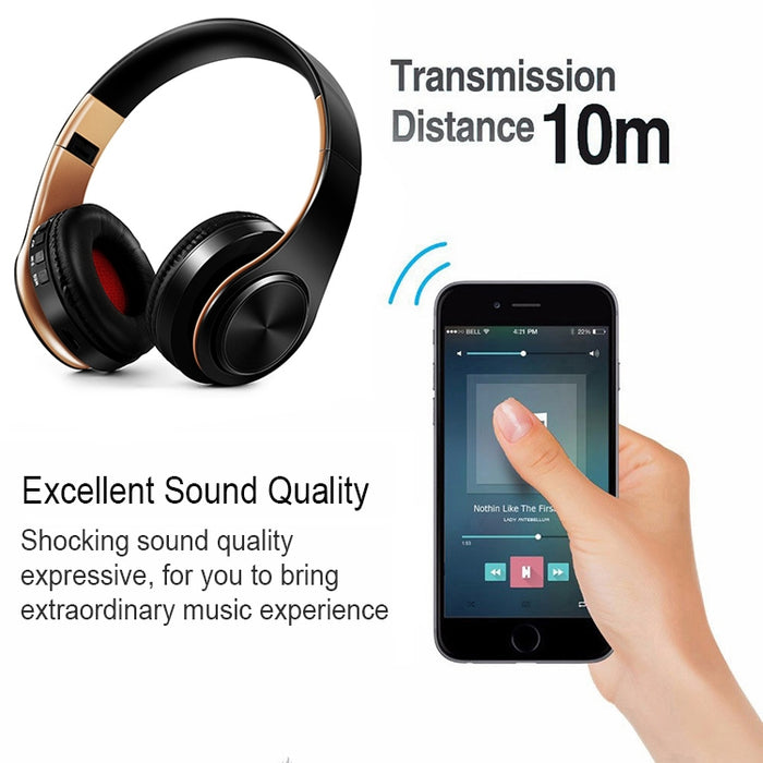 Auriculares Auriculares Bluetooth Auriculares inalámbricos Estéreo Plegable Auriculares deportivos Micrófono Auriculares Manos libres Reproductor de MP3