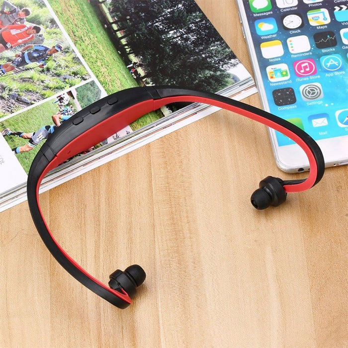 Auriculares deportivos inalámbricos Bluetooth S9 para teléfono iPhone Huawei XiaoMi, compatible con tarjeta TF / SD y micrófono