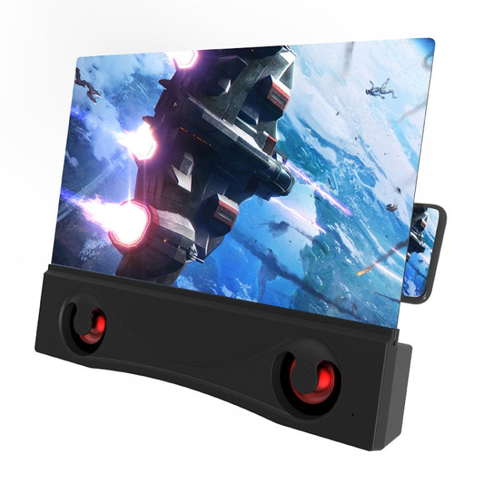 F12 Amplificador de pantalla de protección ocular para teléfono con altavoz dual de 12 pulgadas