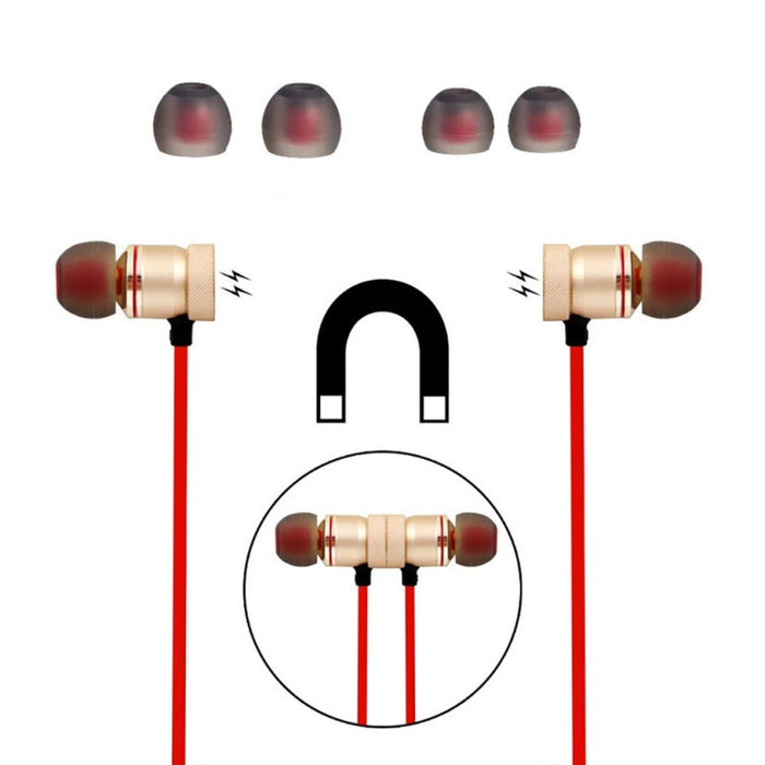MoreBlue S07 auriculares inalámbricos Bluetooth auriculares estéreo magnéticos de Metal auriculares deportivos inalámbricos auriculares con micrófono