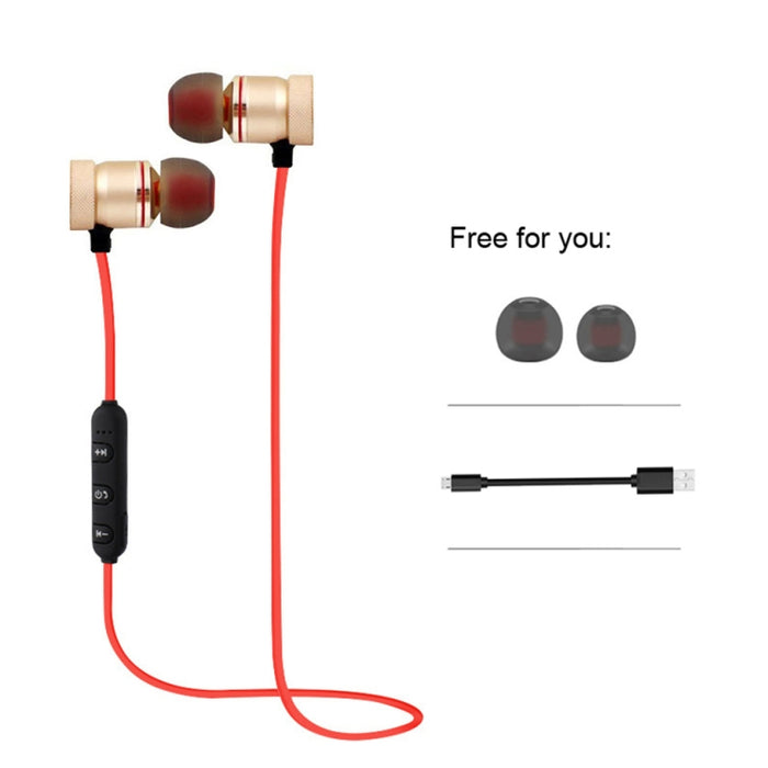 MoreBlue S07 auriculares inalámbricos Bluetooth auriculares estéreo magnéticos de Metal auriculares deportivos inalámbricos auriculares con micrófono