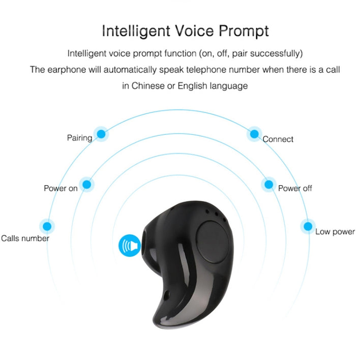 S530 Mini auricular inalámbrico Bluetooth deportivo intrauditivo manos libres para teléfono inteligente, con micrófono