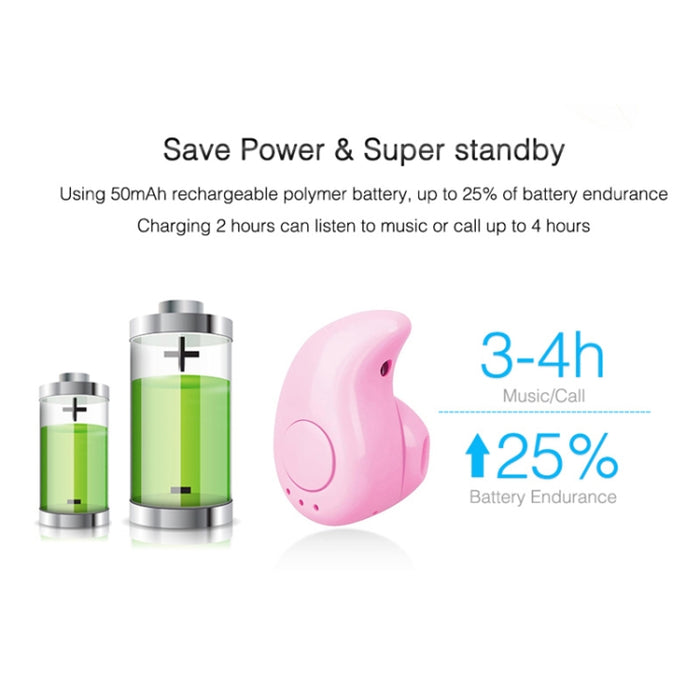 S530 Mini auricular inalámbrico Bluetooth deportivo intrauditivo manos libres para teléfono inteligente, con micrófono