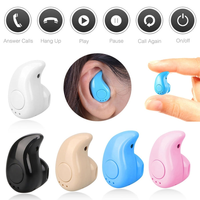S530 Mini auricular inalámbrico Bluetooth deportivo intrauditivo manos libres para teléfono inteligente, con micrófono
