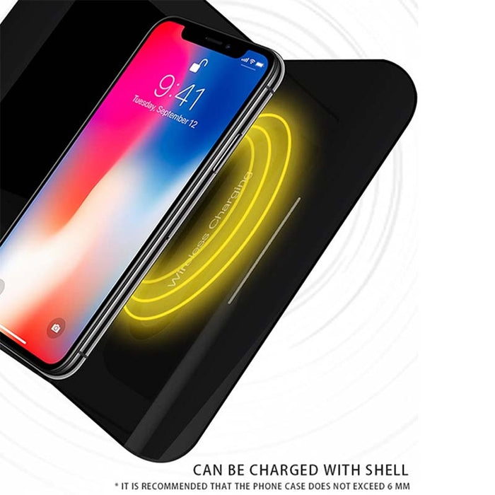 Cargador inalámbrico multifunción Universal para teléfono móvil QI de 10W con despertador y pantalla de hora/calendario/temperatura