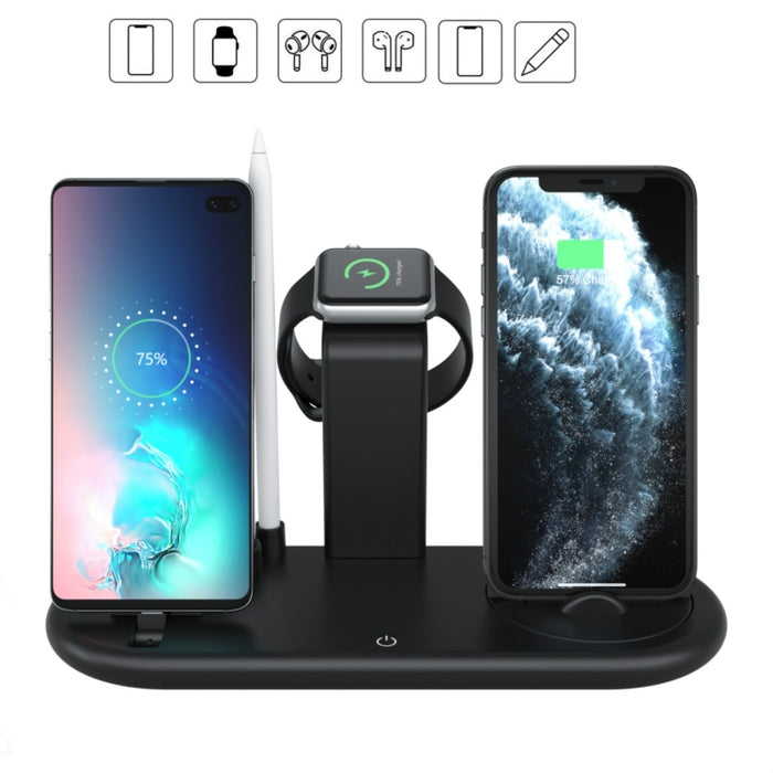 HQ-UD20 Reloj para teléfono móvil Soporte de carga multifunción Cargador inalámbrico para teléfonos, Apple Watch y Airpods