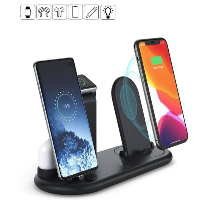 HQ-UD20 Reloj para teléfono móvil Soporte de carga multifunción Cargador inalámbrico para teléfonos, Apple Watch y Airpods