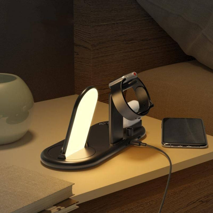 HQ-UD20 Reloj para teléfono móvil Soporte de carga multifunción Cargador inalámbrico para teléfonos, Apple Watch y Airpods