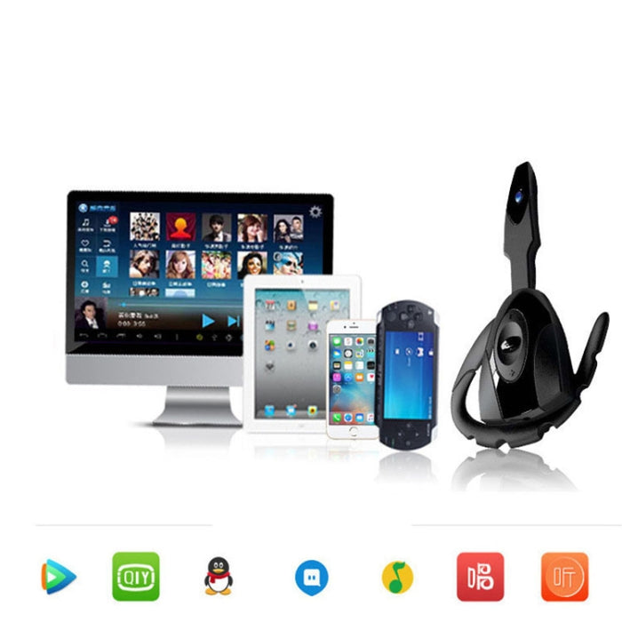 PS3 Bluetooth 5.0 Scorpion Oreja colgante unilateral Auricular Bluetooth Auricular con agujero negro
