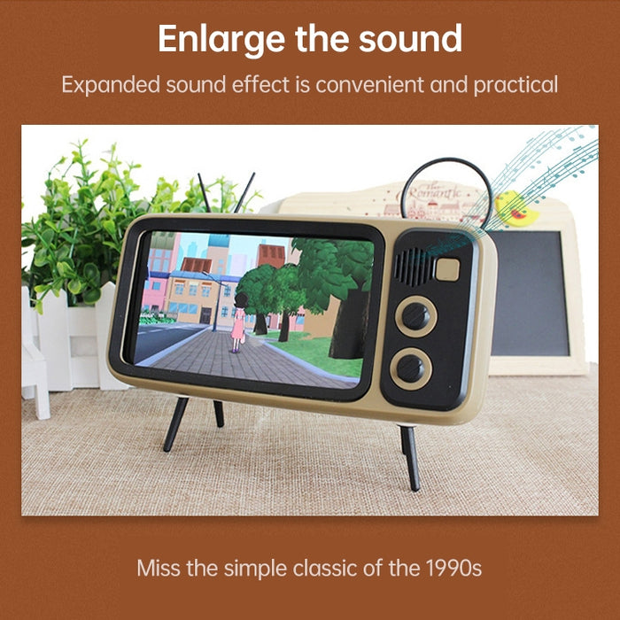 Soporte de teléfono Retro Lazy Live TV de escritorio para teléfono móvil con pantalla de 4,7 ~ 6,2 pulgadas