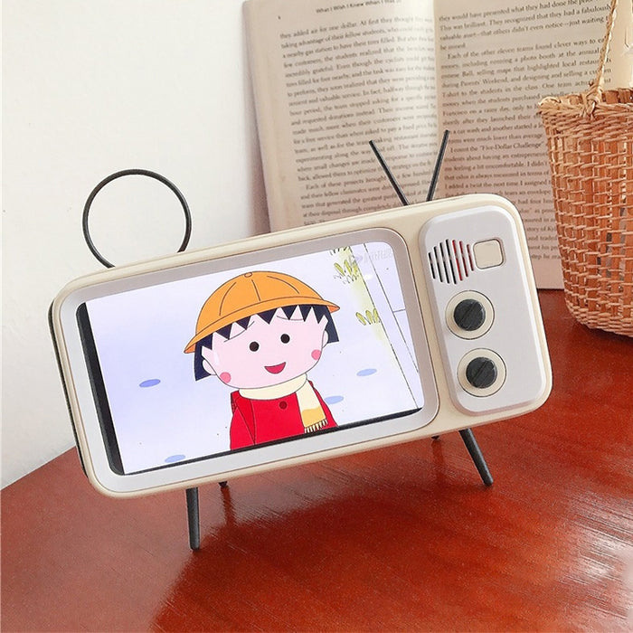 Soporte de teléfono Retro Lazy Live TV de escritorio para teléfono móvil con pantalla de 4,7 ~ 6,2 pulgadas