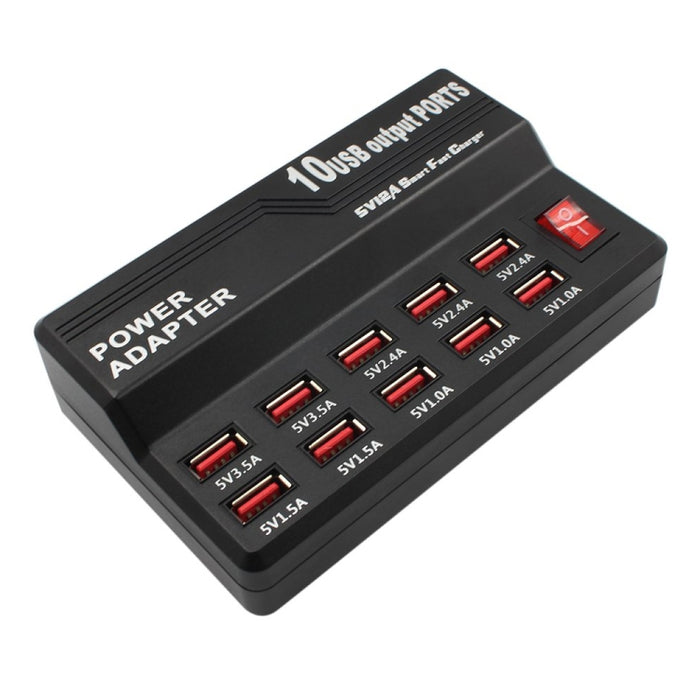 Interfaz USB de 100-240 V Cargador electrónico digital de carga rápida inteligente Cargador multifuncional, enchufe de EE. UU.
