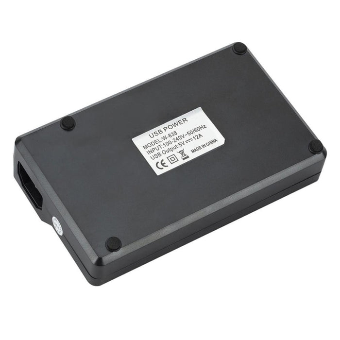 Interfaz USB de 100-240 V Cargador electrónico digital de carga rápida inteligente Cargador multifuncional, enchufe de EE. UU.