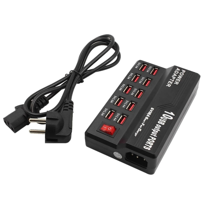 Interfaz USB de 100-240 V Cargador electrónico digital de carga rápida inteligente Cargador multifuncional, enchufe de EE. UU.