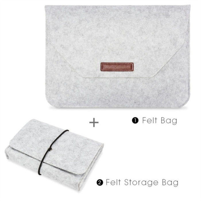 Bolso portátil de la manga del fieltro permeable al aire para el ordenador portátil MacBook, con el bolso del almacenamiento del poder