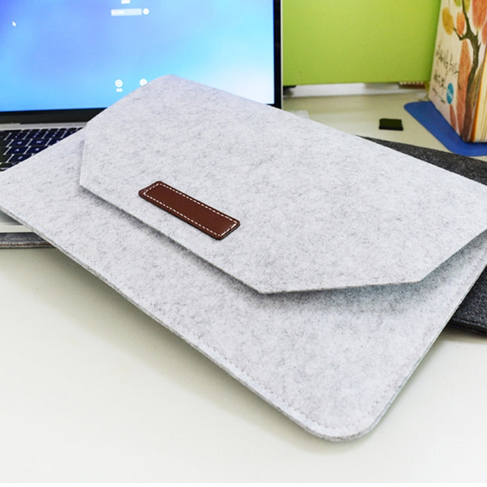 Bolso portátil de la manga del fieltro permeable al aire para el ordenador portátil MacBook, con el bolso del almacenamiento del poder