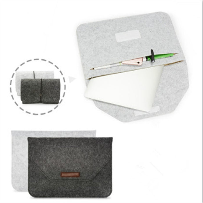 Bolso portátil de la manga del fieltro permeable al aire para el ordenador portátil MacBook, con el bolso del almacenamiento del poder