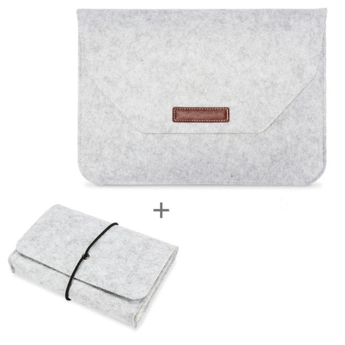 Bolso portátil de la manga del fieltro permeable al aire para el ordenador portátil MacBook, con el bolso del almacenamiento del poder