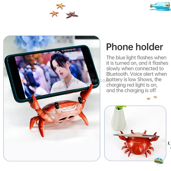 Soporte para teléfono móvil con forma de cangrejo y levantamiento de pesas, Altavoz Bluetooth de escritorio, soporte para bolígrafo, soporte para ojos, soporte para teléfono móvil perezoso