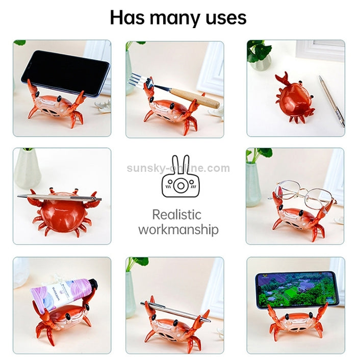 Soporte para teléfono móvil con forma de cangrejo y levantamiento de pesas, Altavoz Bluetooth de escritorio, soporte para bolígrafo, soporte para ojos, soporte para teléfono móvil perezoso
