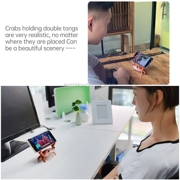 Soporte para teléfono móvil con forma de cangrejo y levantamiento de pesas, Altavoz Bluetooth de escritorio, soporte para bolígrafo, soporte para ojos, soporte para teléfono móvil perezoso
