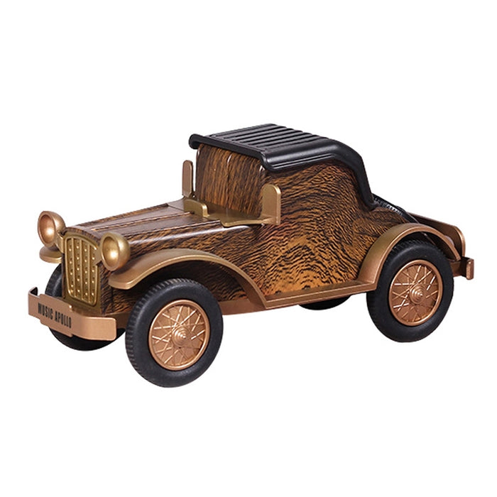 A9 Retro grano de madera clásico forma de coche altavoz inalámbrico Bluetooth Subwoofer Radio portátil soporte para teléfono móvil Mini altavoz