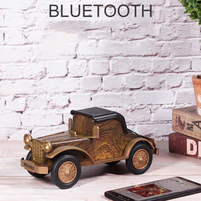 A9 Retro grano de madera clásico forma de coche altavoz inalámbrico Bluetooth Subwoofer Radio portátil soporte para teléfono móvil Mini altavoz