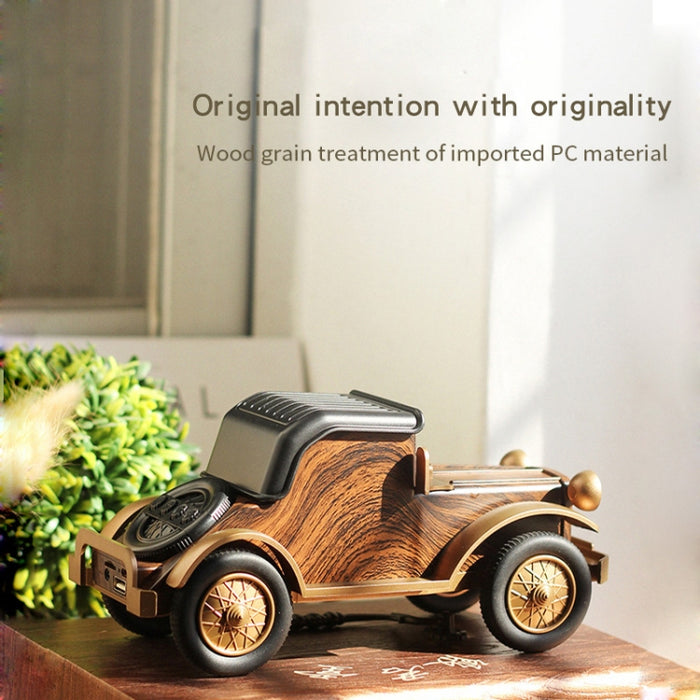 A9 Retro grano de madera clásico forma de coche altavoz inalámbrico Bluetooth Subwoofer Radio portátil soporte para teléfono móvil Mini altavoz