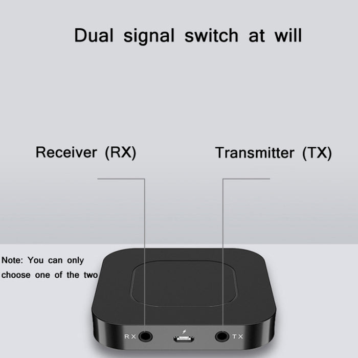 BT-13 2 en 1 Adaptador Bluetooth 5.0 Receptor y transmisor de audio inalámbrico