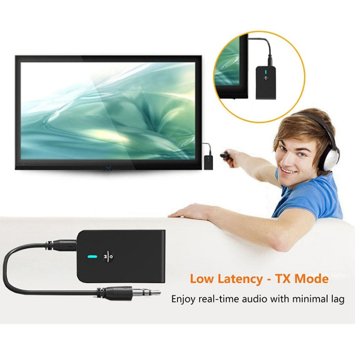 BT-6 Receptor y transmisor 2 en 1 Adaptador de audio Bluetooth 5.0