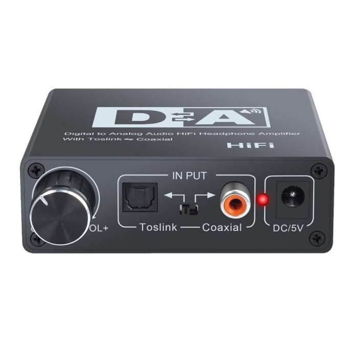 NK-C6 Convertidor de fibra óptica a audio analógico Volumen ajustable Decodificador digital a analógico