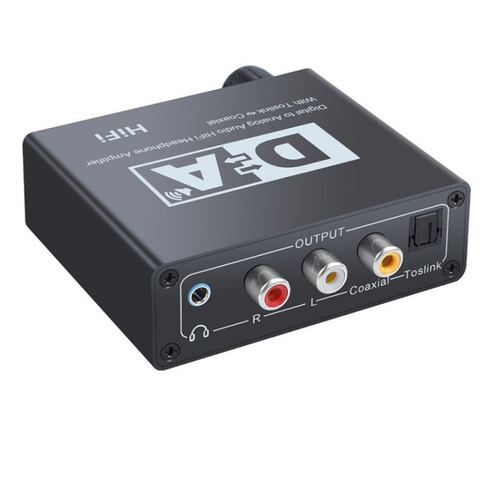 NK-C6 Convertidor de fibra óptica a audio analógico Volumen ajustable Decodificador digital a analógico