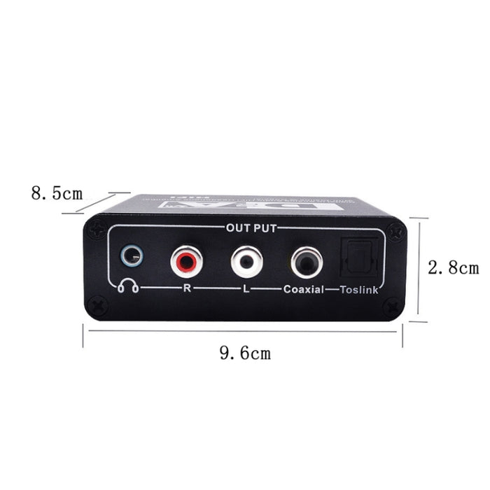 NK-C6 Convertidor de fibra óptica a audio analógico Volumen ajustable Decodificador digital a analógico