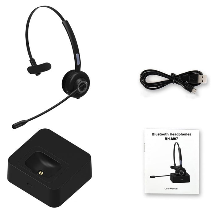 M97 Bluetooth 5.0 Auricular Mono Bluetooth Auricular con base de carga