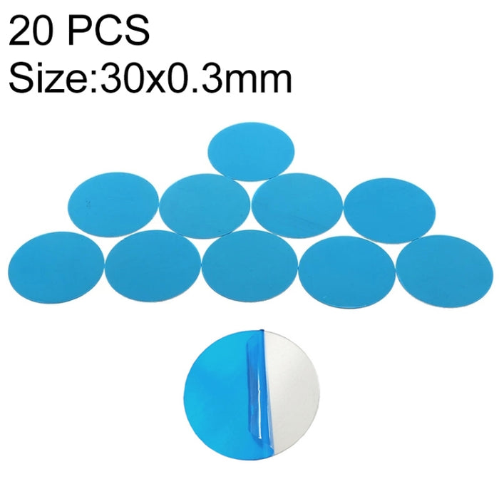 20 PCS Placa de metal Disco Hoja de hierro para soporte magnético para teléfono de coche