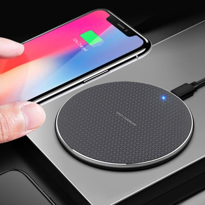 Cargador inalámbrico universal para teléfono móvil de aleación de aluminio K8 10W