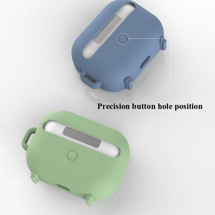 Funda protectora de silicona con forma de radio retro de 2 piezas para AirPods Pro